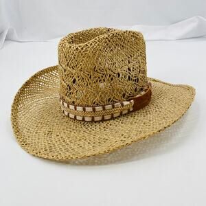 Bailey U-Rollit Vintage Woven Western Cowboy Straw Hat New West by Bailey 6¾